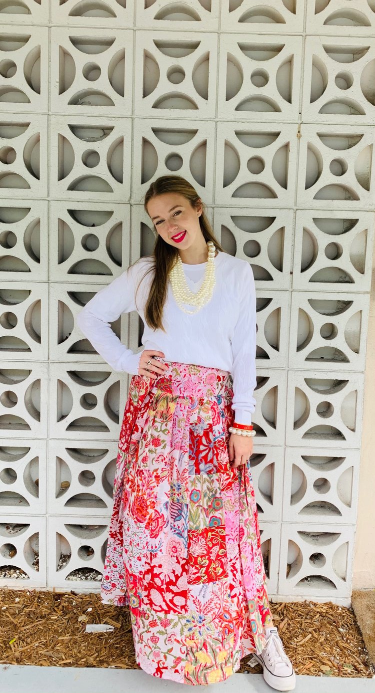 Party Skirt | Patchwork Red image 2