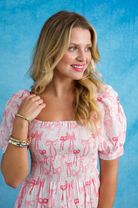 Poppy Dress Long | Bows | Pink image 0