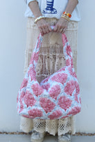 Puffer Tote Bag | Coral | Red image 0